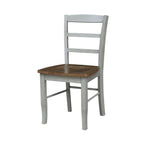 36in Round Extension Dining Table with 2 Chairs Hickory/Stone K41-36RXT-C2-2