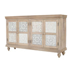 Adele 71in Hand Carved Solid Wood Four-Door Sideboard Cabinet 2358-71 in Sand