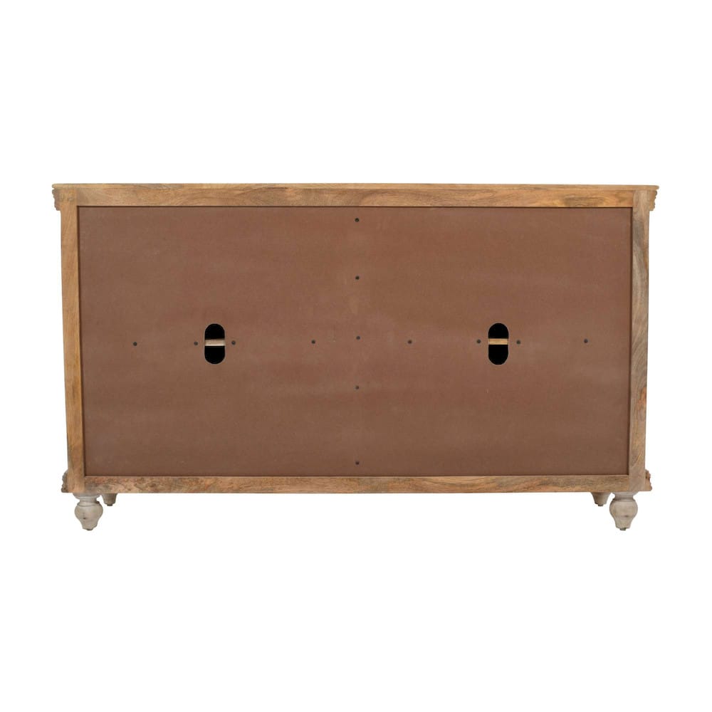 Adele 71in Hand Carved Solid Wood Four-Door Sideboard Cabinet 2358-71 in Sand