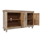 Adele 71in Hand Carved Solid Wood Four-Door Sideboard Cabinet 2358-71 in Sand