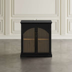 Archdale 33in Gothic Arch Accent Cabinet 2295-33 in Black