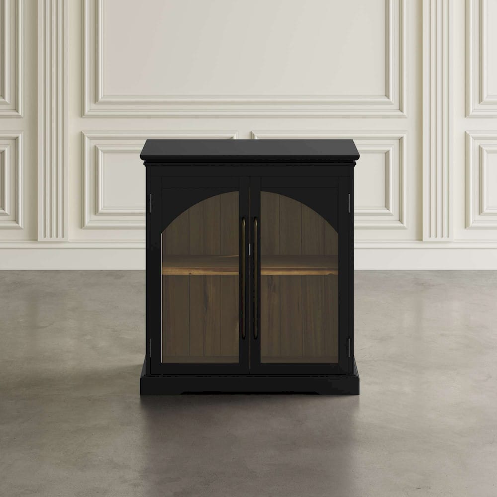 Archdale 33in Gothic Arch Accent Cabinet 2295-33 in Black