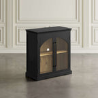 Archdale 33in Gothic Arch Accent Cabinet 2295-33 in Black