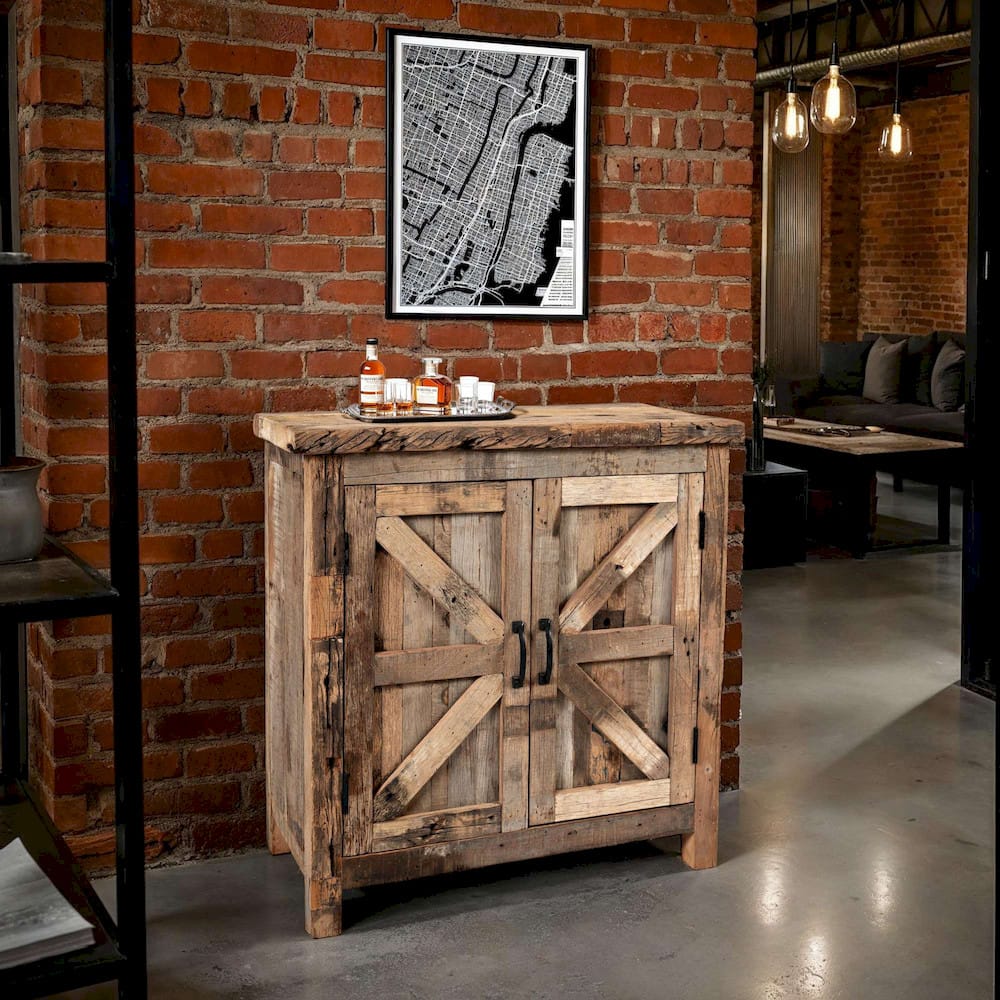 Eden Prairie 32in 2 Door Accent Cabinet 1989-32 in Brown