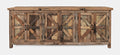 Eden Prairie 6 Door Accent Cabinet 1989-84 in Heavily Distressed Brown