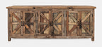 Eden Prairie 6 Door Accent Cabinet 1989-84 in Heavily Distressed Brown