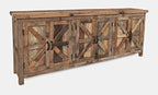 Eden Prairie 6 Door Accent Cabinet 1989-84 in Heavily Distressed Brown