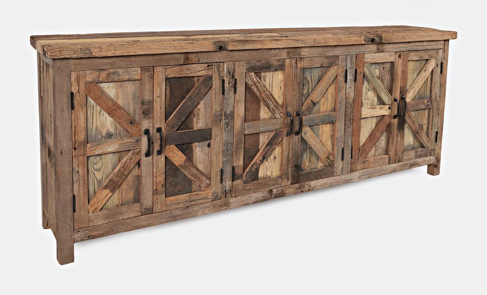 Eden Prairie 6 Door Accent Cabinet 1989-84 in Heavily Distressed Brown