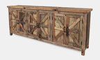 Eden Prairie 6 Door Accent Cabinet 1989-84 in Heavily Distressed Brown