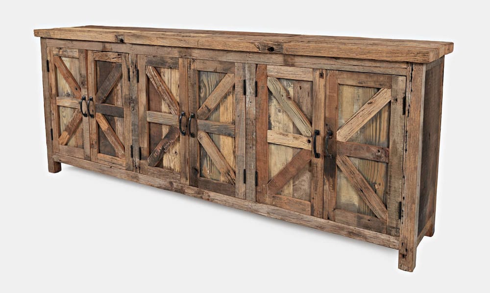 Eden Prairie 6 Door Accent Cabinet 1989-84 in Heavily Distressed Brown