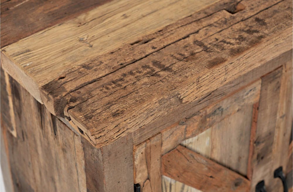 Eden Prairie 6 Door Accent Cabinet 1989-84 in Heavily Distressed Brown