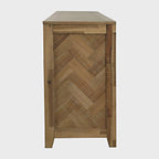 Fairview 60in Chevron Fireplace Console 2338-FP6032 in Bryce Light Brown