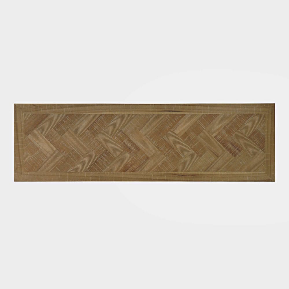 Fairview 60in Chevron Fireplace Console 2338-FP6032 in Bryce Light Brown