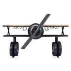Maverick 72in Airplane Bar Console Table Gunmetal Grey 2323-MAVERICK