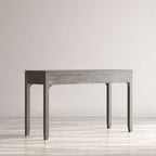 Jofran Gramercy Chevron Three Drawer USB Charging Desk in Platinum