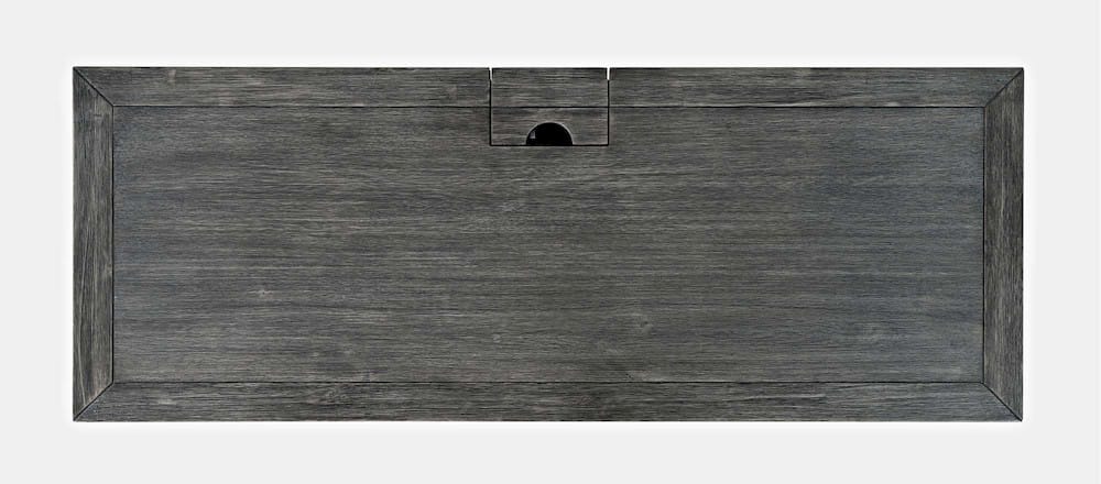 Jofran Gramercy Chevron Three Drawer USB Charging Desk in Platinum
