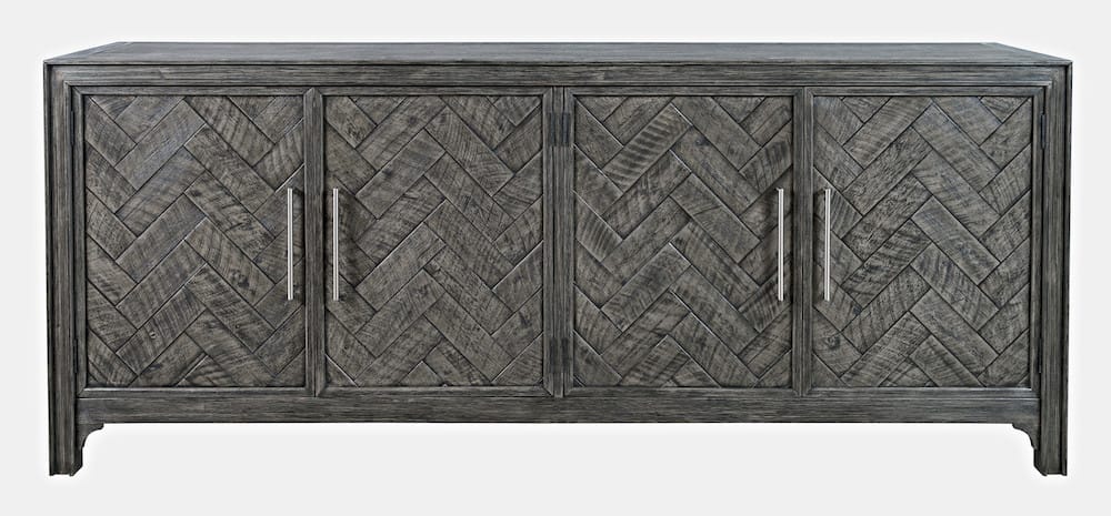 Gramercy 79in 4 Door Accent Cabinet 1356-79 in Platinum
