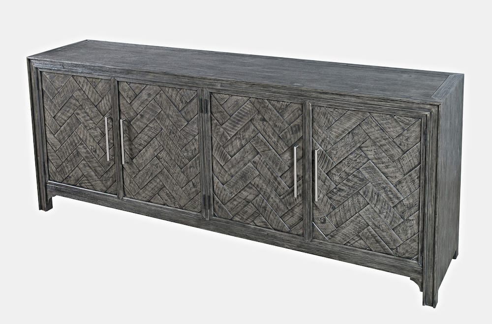 Gramercy 79in 4 Door Accent Cabinet 1356-79 in Platinum