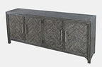 Gramercy 79in 4 Door Accent Cabinet 1356-79 in Platinum