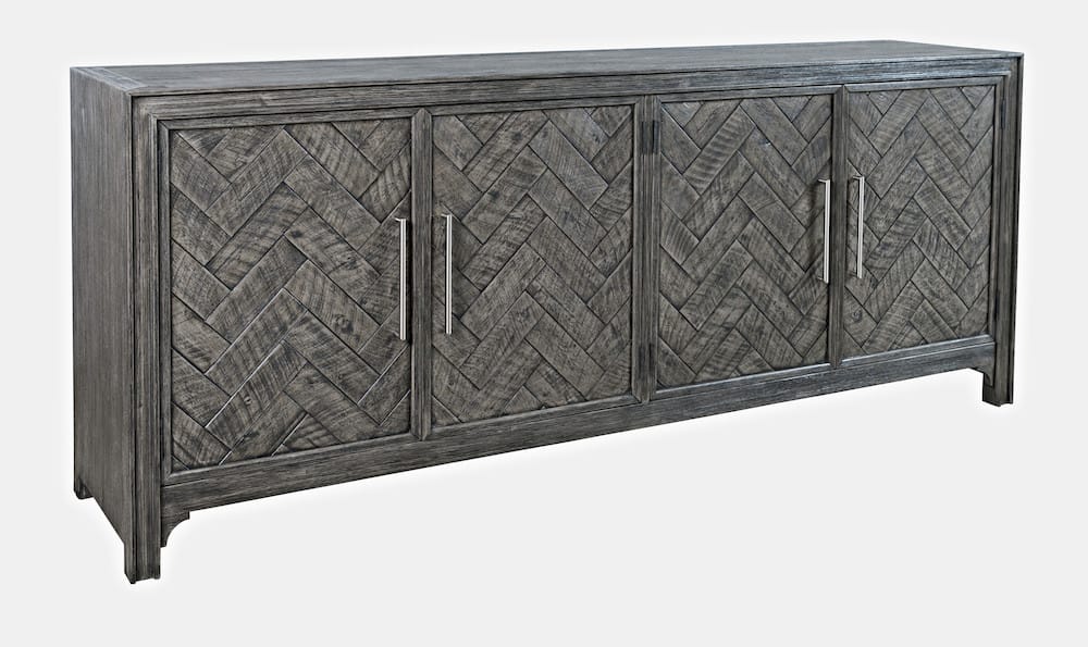 Gramercy 79in 4 Door Accent Cabinet 1356-79 in Platinum