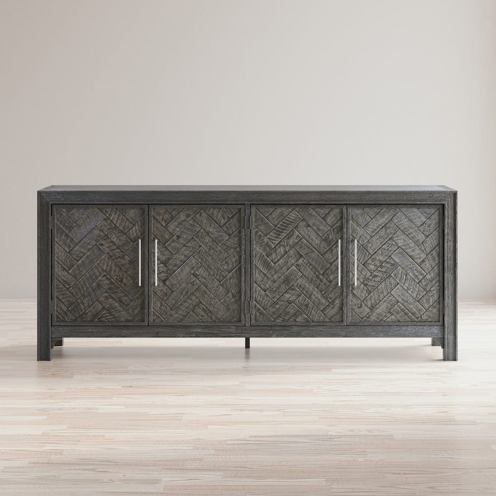 Gramercy 79in 4 Door Accent Cabinet 1356-79 in Platinum