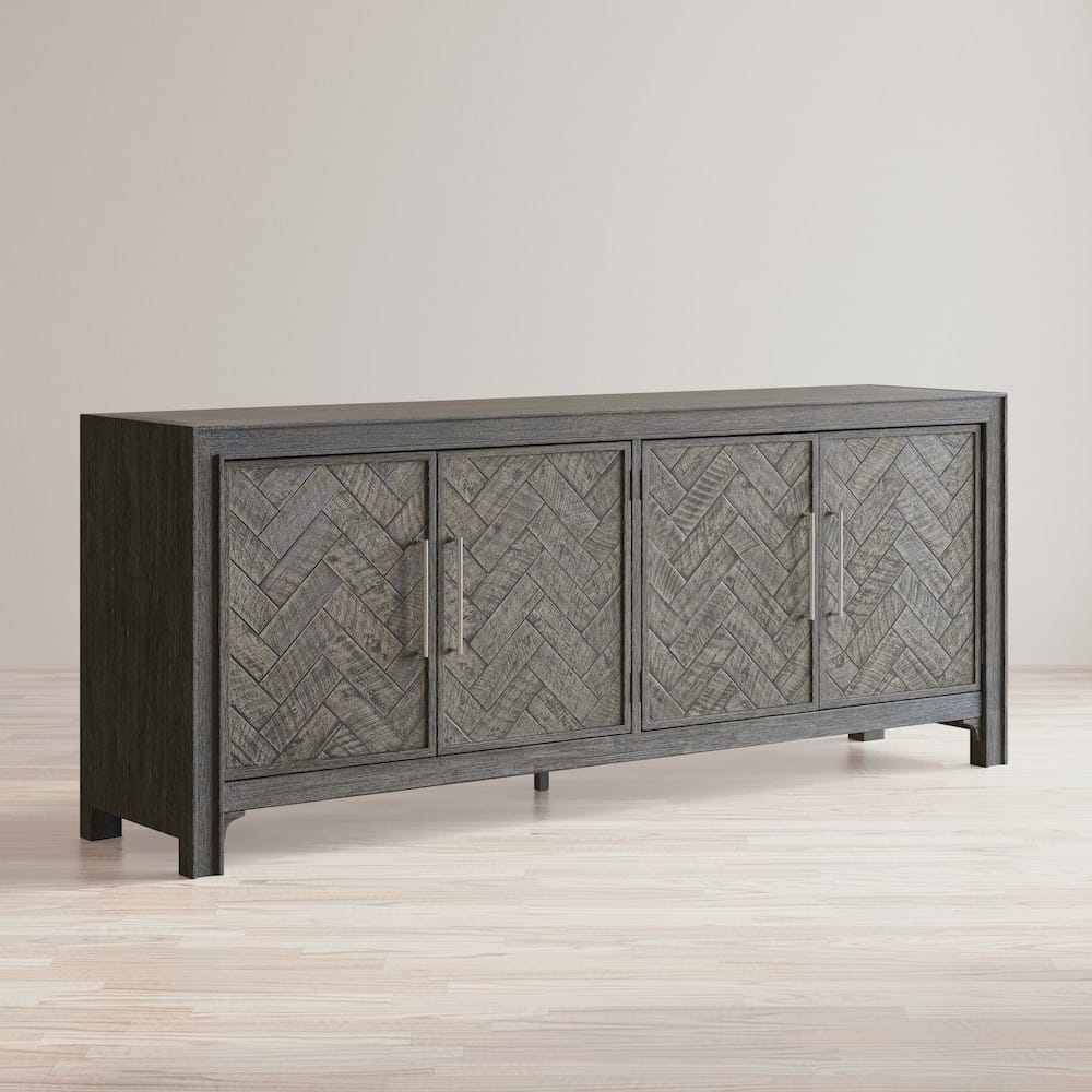 Gramercy 79in 4 Door Accent Cabinet 1356-79 in Platinum
