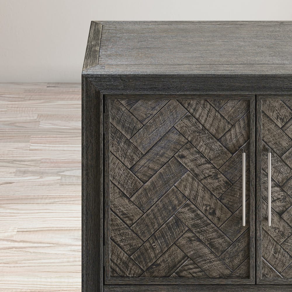 Gramercy 79in 4 Door Accent Cabinet 1356-79 in Platinum