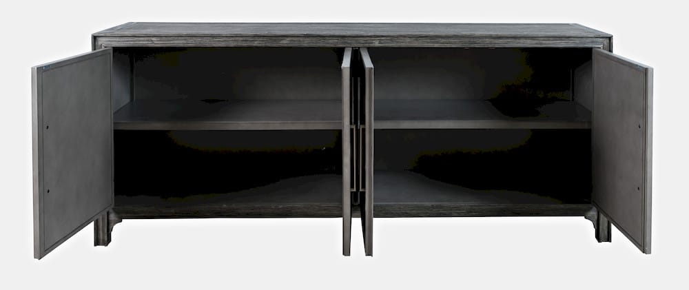 Gramercy 79in 4 Door Accent Cabinet 1356-79 in Platinum