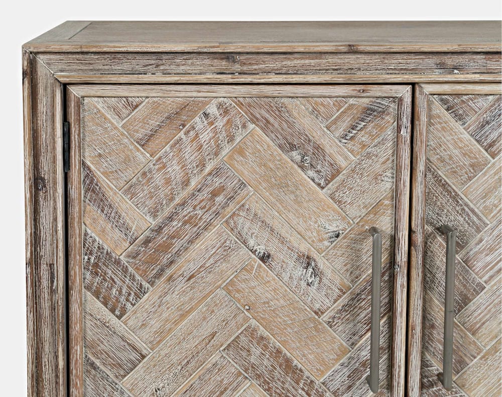 Gramercy Chevron Two Door Accent Chest 2156-40 in Grey Wash