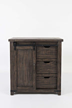 Madison County 32in Barn Door Accent Cabinet 1700-32 in Barnwood