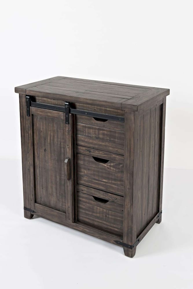 Madison County 32in Barn Door Accent Cabinet 1700-32 in Barnwood