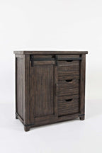 Madison County 32in Barn Door Accent Cabinet 1700-32 in Barnwood