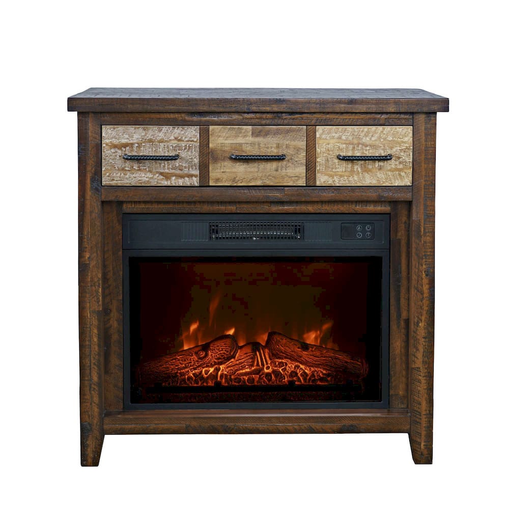 Painted Canyon 32in Fireplace Console 1600-FP32 in Brown