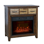 Painted Canyon 32in Fireplace Console 1600-FP32 in Brown