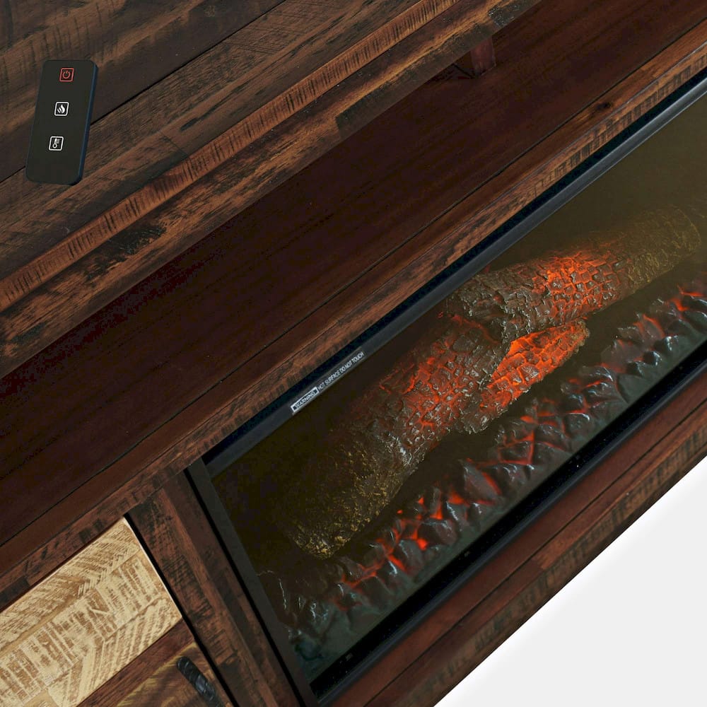 Painted Canyon 32in Fireplace Console 1600-FP32 in Brown