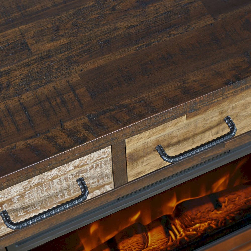 Painted Canyon 32in Fireplace Console 1600-FP32 in Brown