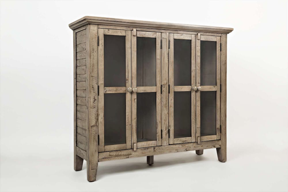 Rustic Shores 48in Coastal Four-Door Accent Cabinet 1620-48 in Watch Hill Brown-Grey