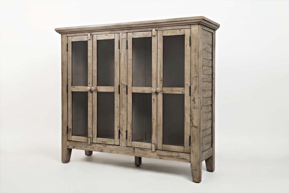 Rustic Shores 48in Coastal Four-Door Accent Cabinet 1620-48 in Watch Hill Brown-Grey