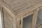 Rustic Shores 48in Coastal Four-Door Accent Cabinet 1620-48 in Watch Hill Brown-Grey