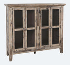 Rustic Shores 48in Distressed Accent Cabinet 2125-48 in Grey Wash