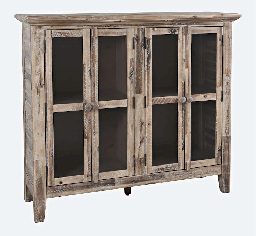 Rustic Shores 48in Distressed Accent Cabinet 2125-48 in Grey Wash