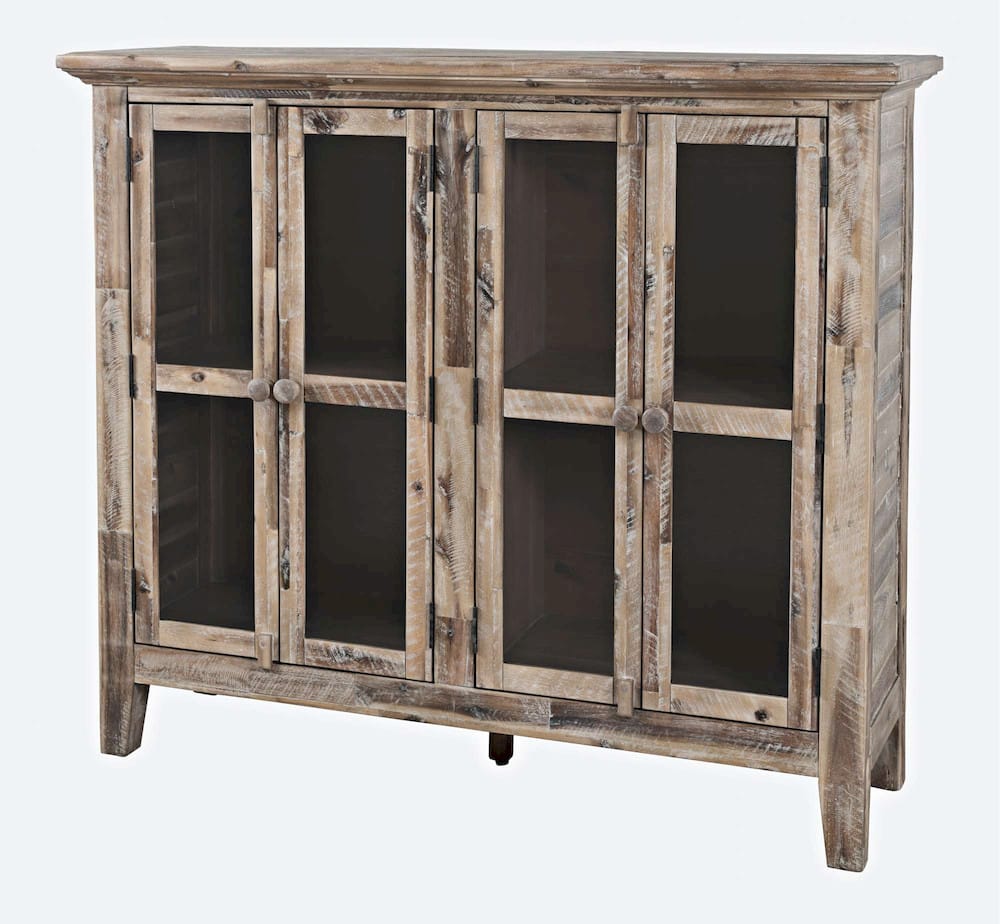 Rustic Shores 48in Distressed Accent Cabinet 2125-48 in Grey Wash