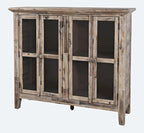 Rustic Shores 48in Distressed Accent Cabinet 2125-48 in Grey Wash
