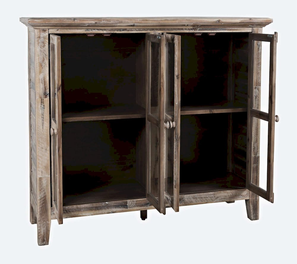Rustic Shores 48in Distressed Accent Cabinet 2125-48 in Grey Wash