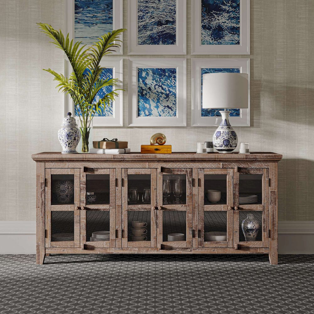 Rustic Shores Sideboard Cabinet 2125-7032 in Grey Wash