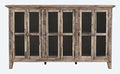 Rustic Shores 70in Distressed Accent Cabinet 2125-70 in Grey Wash