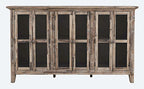 Rustic Shores 70in Distressed Accent Cabinet 2125-70 in Grey Wash