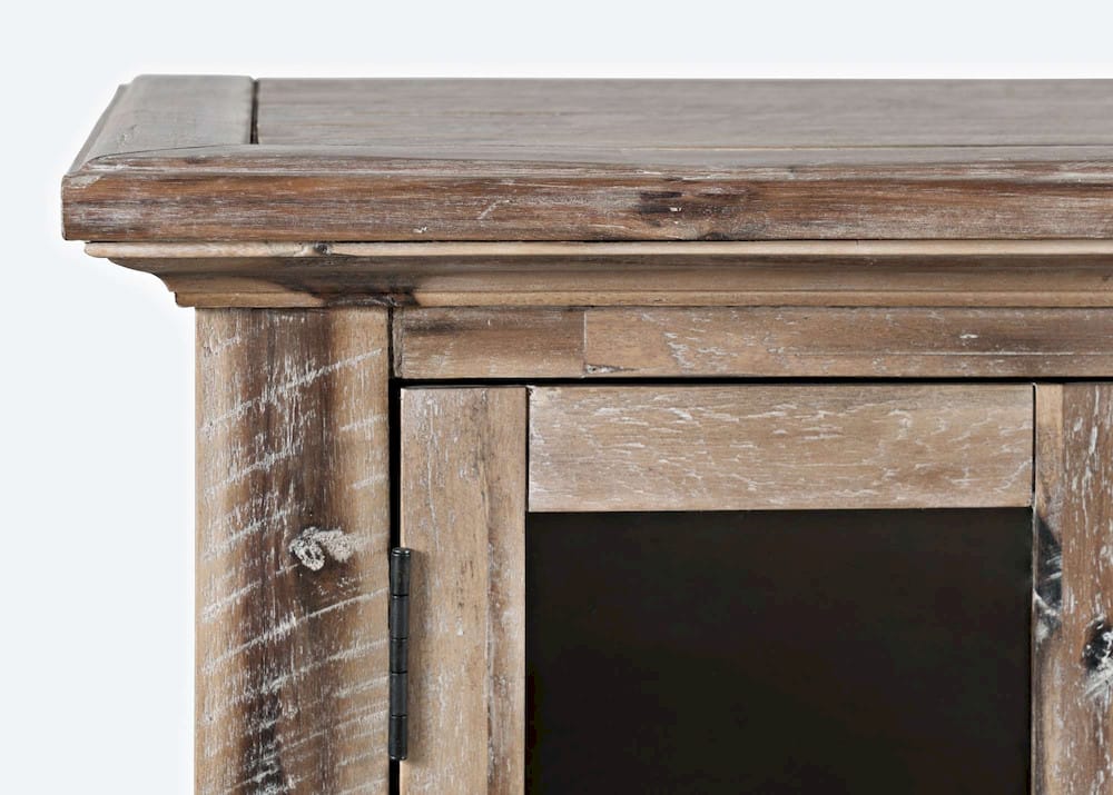 Rustic Shores 70in Distressed Accent Cabinet 2125-70 in Grey Wash