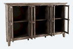 Rustic Shores 70in Distressed Accent Cabinet 2125-70 in Grey Wash