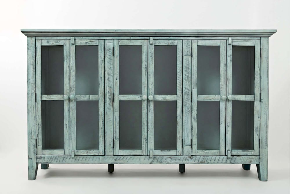 Rustic Shores 70in Accent Cabinet 1615-70 in Surfside Blue